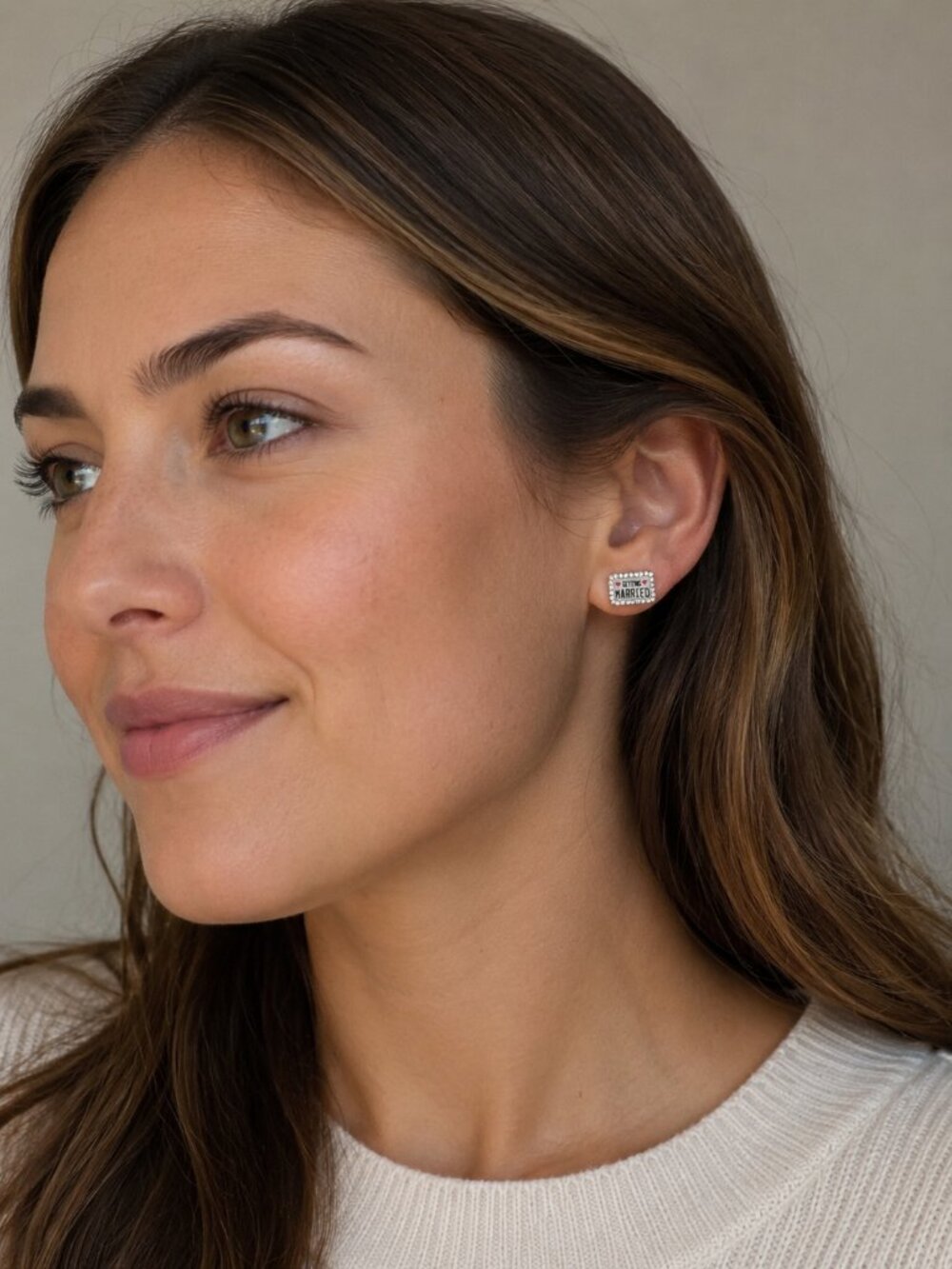 BaubleBar Wifed Up Bridal Stud Earrings Bride Wedding Bachelorette
